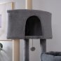 Cat Tree, 105-Inch Cat Tower for Indoor Cats, Plush Multi-Level Cat Condo with 3 Perches, 2 Caves