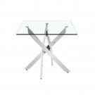 BL-16080-CLEAR GLASS-SLIVER TABLE CLEAR GLASS TOP