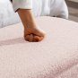 Pink Storage Ottoman Bench for End of Bed Gold Legs, Modern Grey Faux Fur Entryway Bench Upholstered