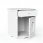 Wooden Pet House Cat Litter Box Enclosure with Drawer, Side Table, Indoor Pet Crate, Cat Home