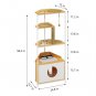 Corner Cat Tower, Cat Tree with Scratching Post, Cat Condo with Feeding Station