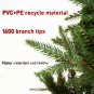 6-FT Artificial Christmas Tree with 1600 Tips,No Light, Unlit Hinged Spruce PVC/PE Xmas Tree