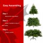6-FT Artificial Christmas Tree with 1600 Tips,No Light, Unlit Hinged Spruce PVC/PE Xmas Tree