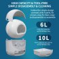 Upgraded HMI system, self-cleaning litter box for multiple cats, automatic dumping