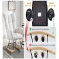 Rocking Chair with Pocket, Soft Teddy Fabric Rocking Chair for Nursery, Comfy Wingback Glider Rocker