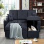 Right-facing sectional sofa with footrest convertible corner sofa with armrest storage living room