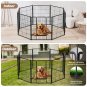 Dog Playpen Indoor Outdoor, 24" Height 8 Panels Fence with Anti-Rust Coating, Metal Heavy Portable