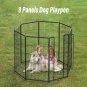 Dog Playpen Indoor Outdoor, 24" Height 8 Panels Fence with Anti-Rust Coating, Metal Heavy Portable