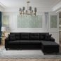 MEGA right sectional sofa with footrest, convertible corner sofa with armrest storage, living room