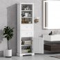 Tall Bathroom Storage Cabinet,Cabinet with One Door and Two Drawers, Freestanding Storage