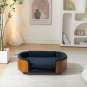 Scandinavian style Elevated Dog Bed Pet Sofa With Solid Wood legs and Walnut Bent Wood Back