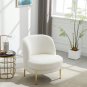 28.4"W Accent Chair Upholstered Curved Backrest Reading Chair Single Sofa Leisure Club Chair