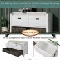 TREXM Storage Bench with Removable Basket and 2 Drawers, Fully Assembled Shoe Bench