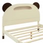 3-Pieces Bedroom Sets Full Size Bear-Shape Platform Bed with Nightstand and Storage dresser