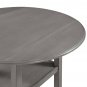 TOPMAX Farmhouse Round Counter Height Kitchen Dining Table with Drop Leaf and One Shelf