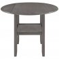 TOPMAX Farmhouse Round Counter Height Kitchen Dining Table with Drop Leaf and One Shelf
