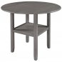 TOPMAX Farmhouse Round Counter Height Kitchen Dining Table with Drop Leaf and One Shelf