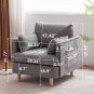 Modern Fabric Decorative Chair Armchair Upholstered Reading Chair Single Sofa Casual Club Chair
