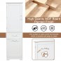 Tall Bathroom Storage Cabinet, Freestanding Storage Cabinet with Two Different Size Drawers