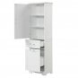 Tall Bathroom Storage Cabinet, Freestanding Storage Cabinet with Two Different Size Drawers