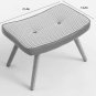35.5 inch Rocking Chair with Footrest, Soft Houndstooth Fabric Leather Fabric Rocking Chair