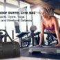YSSOA Gym Bag for Women and Men, Waterproof Duffel Bag Shoes Compartment, Lightweight Carry, Black