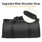 YSSOA Gym Bag for Women and Men, Waterproof Duffel Bag Shoes Compartment, Lightweight Carry, Black