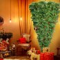 GO 7.5 FT Upside Down Christmas Tree with Artificial Berries and Santa's Legs, PVC Pine Needles