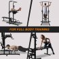 Power Tower with Bench Pull Up Bar Dip Station Adjustable Height Dip Stand Heavy Duty Multi-Function