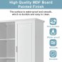 Tall Bathroom Storage Cabinet, Cabinet with Two Doors and Drawers, Adjustable Shelf, MDF Board White