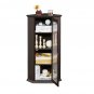 Freestanding Bathroom Cabinet with Glass Door, Corner Storage Cabinet for Bathroom, Living Room