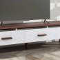 U-Can Modern TV Stand with 3 Drawers Adorned with Embossed Patterns for 65+ Inch TV
