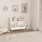 Kids Bookshelf and Toy Organizer, 5 Cubbies Wooden Open Bookcase, 2-Tier Baby Storage Organizer