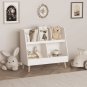 Kids Bookshelf and Toy Organizer, 5 Cubbies Wooden Open Bookcase, 2-Tier Baby Storage Organizer
