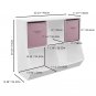 Kids Bookcase with Collapsible Fabric Drawers, Children's Toy Storage Cabinet for Playroom, Bedroom