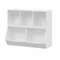 Kids Bookcase with Collapsible Fabric Drawers, Children's Toy Storage Cabinet for Playroom, Bedroom