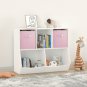 Kids Bookcase with Collapsible Fabric Drawers, Children's Toy Storage Cabinet for Playroom, Bedroom