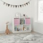 Kids Bookcase with Collapsible Fabric Drawers, Children's Toy Storage Cabinet for Playroom, Bedroom