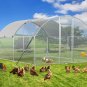 Large Metal Chicken Coop Upgrade Tri-Supporting Wire Mesh Chicken Run, Chicken Pen, Water-Resident