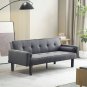 Futon Sofa Bed Convertible Couch Bed with Armrests Modern Living Room Linen Sofa Bed, Recliner