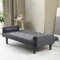 Futon Sofa Bed Convertible Couch Bed with Armrests Modern Living Room Linen Sofa Bed, Recliner