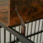 Furniture style dog crate wrought iron frame door with side openings, Rustic Brown.