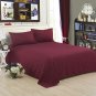 Color: Grey, Bedding Size: 250x230cm - Pure Color Polyester Cotton Extra Bed Sheet