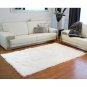 5' X 8' Off White Faux Fur Rectangular Area Rug