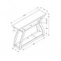 47" Taupe Floor Shelf Console Table With Storage