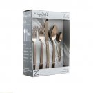 MegaChef Baily 20 Piece Flatware Utensil Set, Stainless Steel Silverware MegaChef Baily 20 Piece Flatware Utensil Set, Stainless Steel Silverware