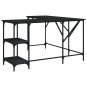 vidaXL Desk Black 54.7"x54.7"x29.5" Engineered Wood