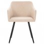 vidaXL Dining Chairs 2 pcs Cream Fabric
