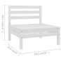 vidaXL 6 Piece Patio Lounge Set Solid Pinewood White