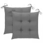 vidaXL Patio Chairs with Cushions 2 pcs Solid Acacia Wood